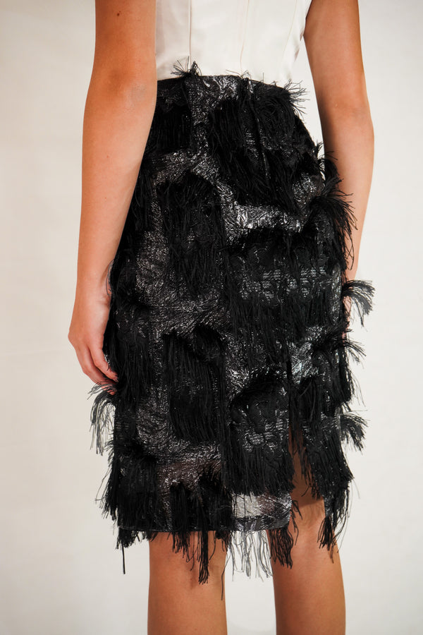 Italian Silk Feathered skirt