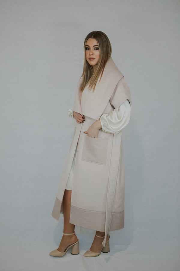 Genuine cashmere long coat